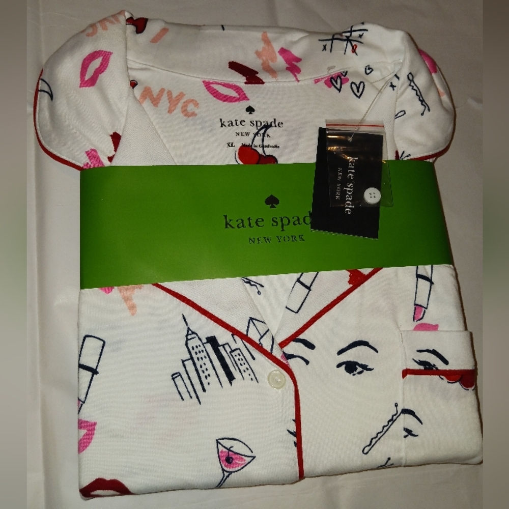 💲SOLD💲 Kate Spade With Love Long PJ Set Pajamas KS92784TF - Picture 12 of 12